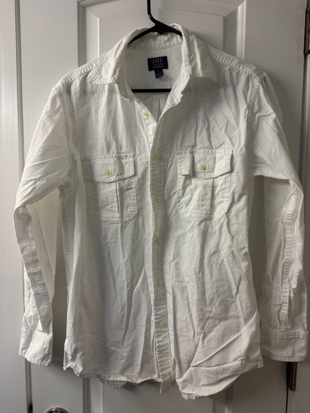 Joe Fresh Men’s White Long-Sleeve Button-Down Shirt
